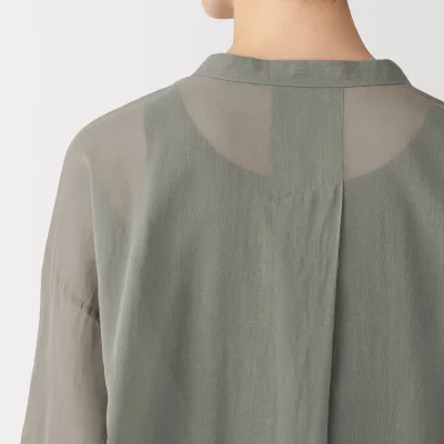 Vestido transparente de algodón de alta torsión