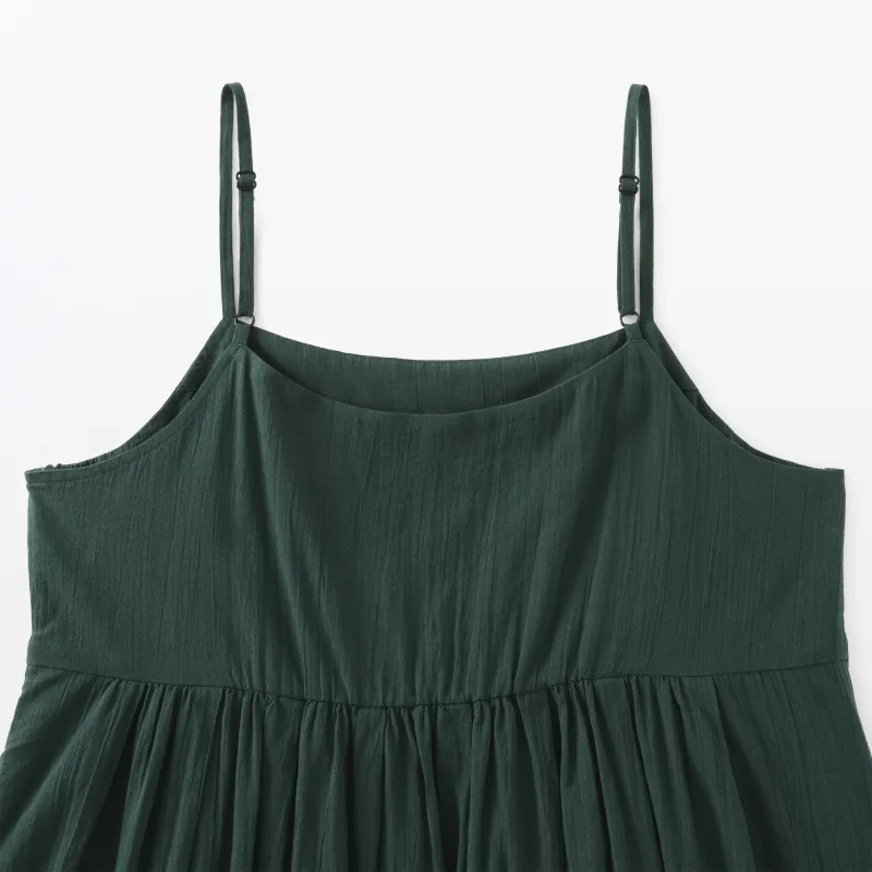 Vestido de alças em veil de high twist para mulher