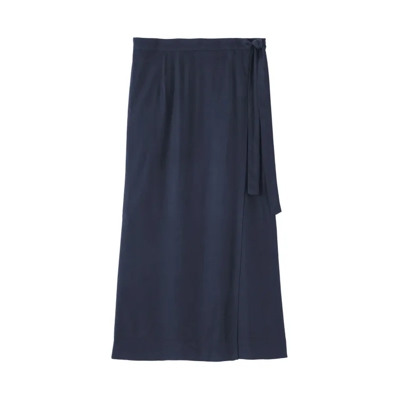 Labo Cupro Blend Wrap Skirt