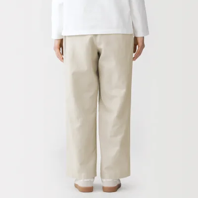 Hemp Blend Twill Straight Pants