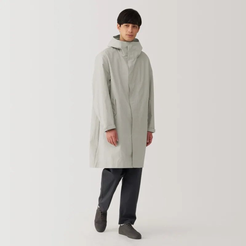 MUJI Men's Water Repellent Hooded Coat in Organic Cotton