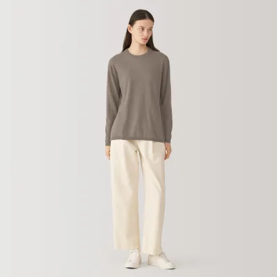 Labo Women's Natural Cashmere Crewneck Sweater