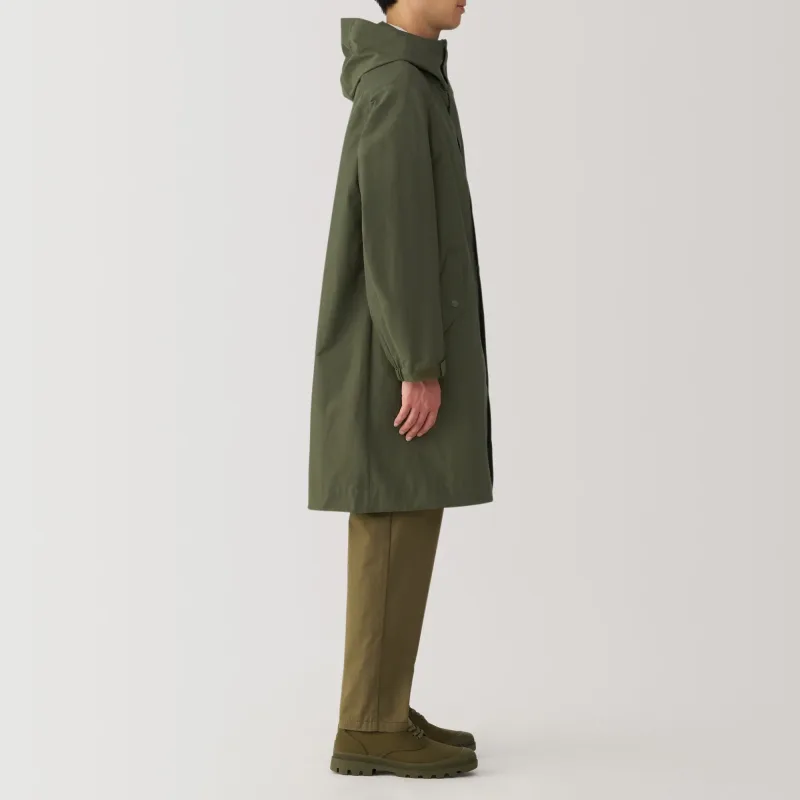 MUJI Men's Water Repellent Hooded Coat in Organic Cotton