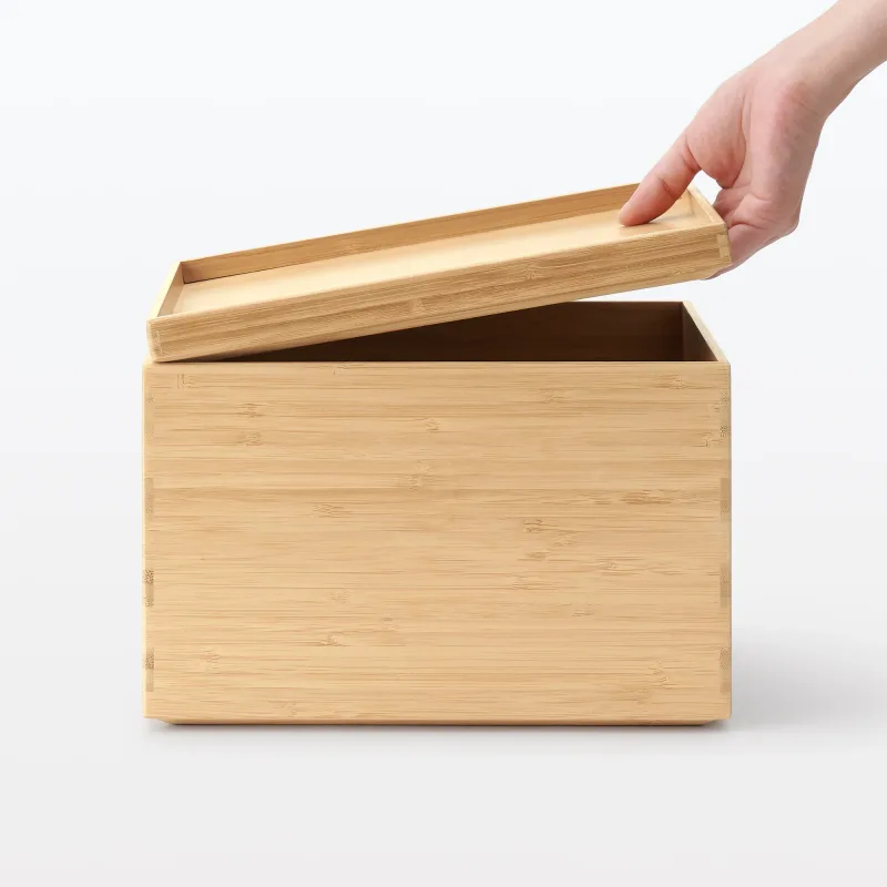 Stackable Bamboo Box Lid - Half (W10.2 x D7.3 x H1")