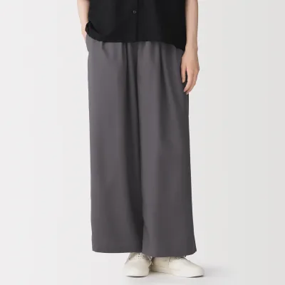 Lyocell Blend Wide Pants