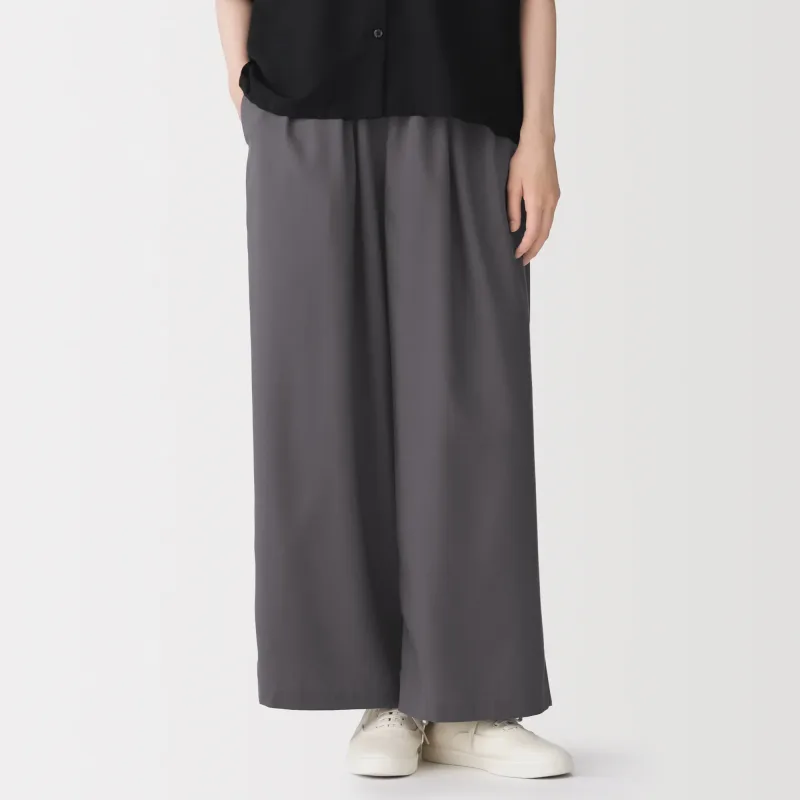 Lyocell Blend Wide Pants