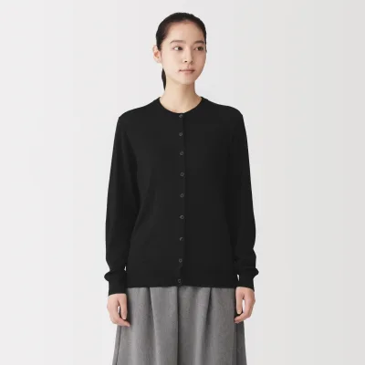 Wool Crewneck Cardigan