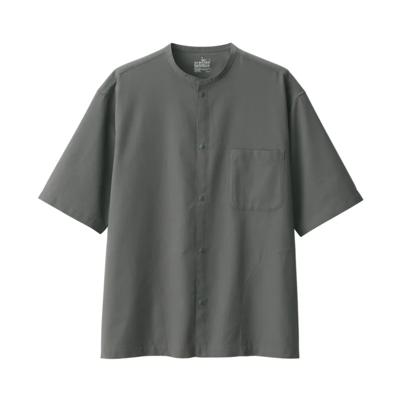 Men's Breathable Half Sleeve Collar Shirt