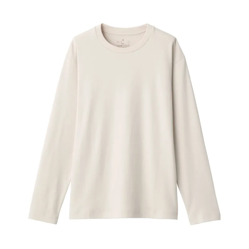 Kaos Lengan Panjang Crew Neck Interlock Wanita