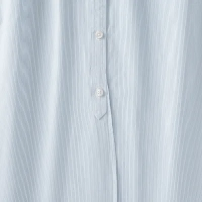 Women's Washed Broadcloth Stand Collar Long Shirt