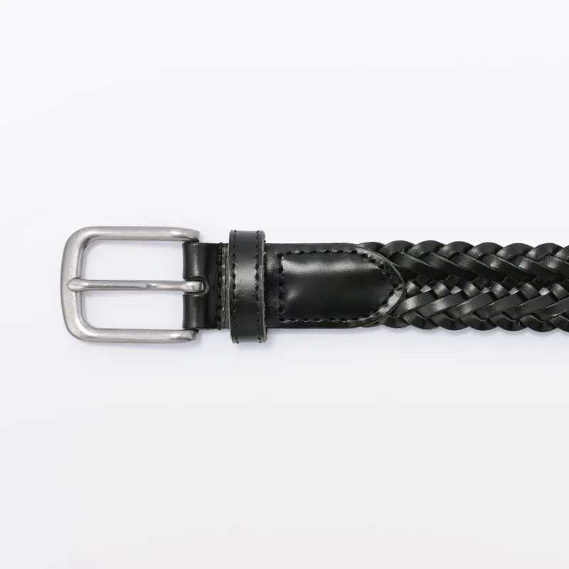 Tanned Leather Hand-Knitted Belt