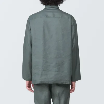 Giacca camicia da uomo in misto canapa
