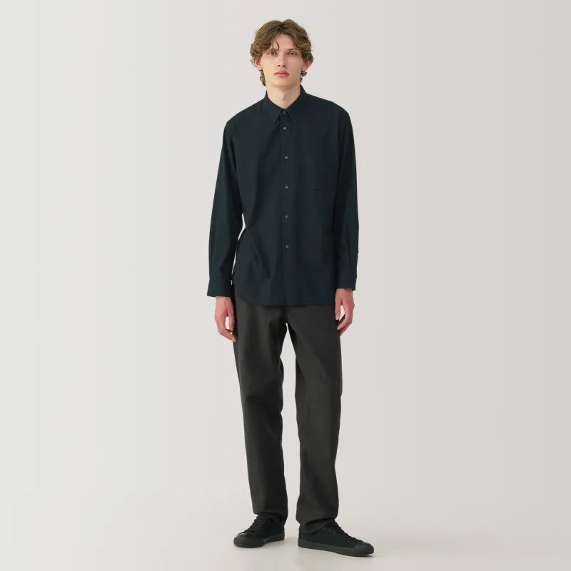 Labo Men's Brushed Cotton Twill Regular Collar Shirt