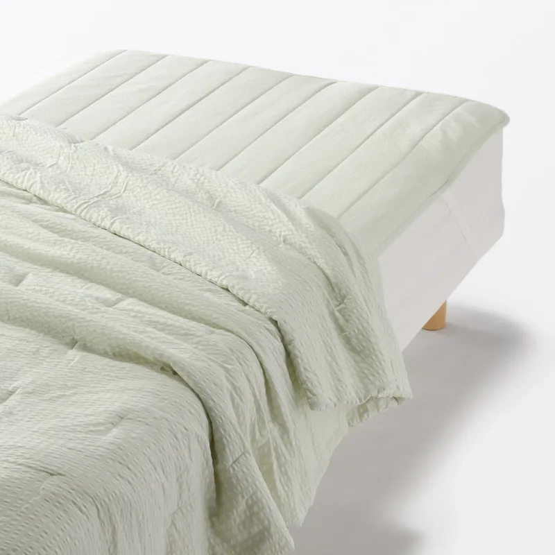 Cotton Seersucker Quilted Pad - Double