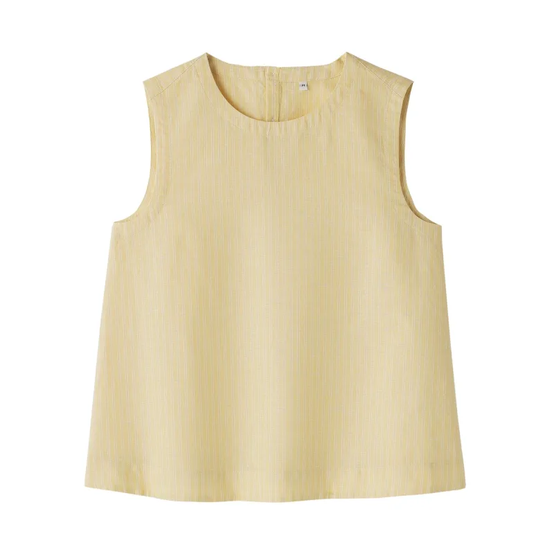 Women's Hemp Cotton Sleeveless Blouse
