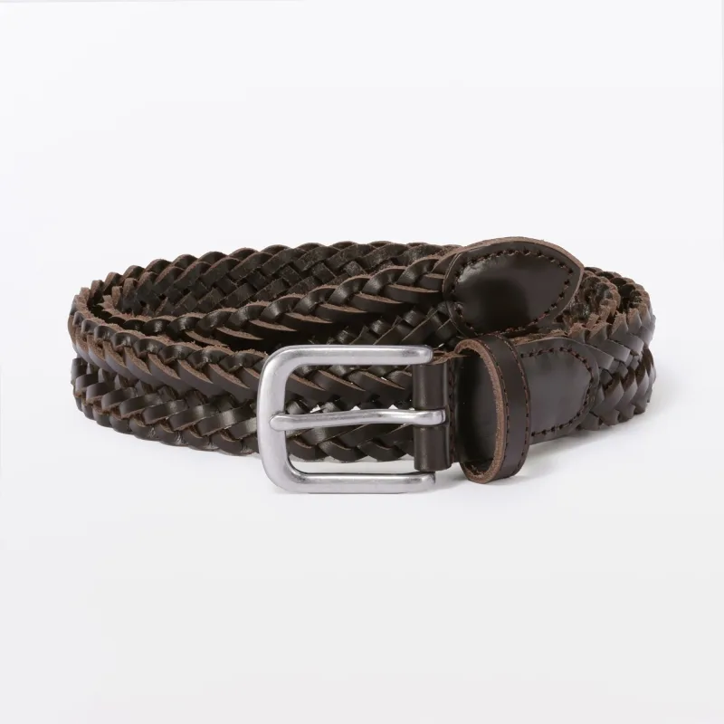 Tanned Leather Hand-Knitted Belt